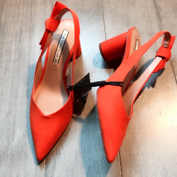 ZARA Heeled Pump(Orange, US 7.5, 8/EUR 38, 39) - Picture 2 of 6
